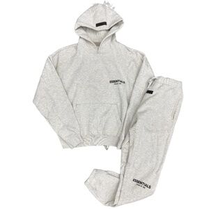 Brand new Essentials X Fear Of God light oatmeal jogger set